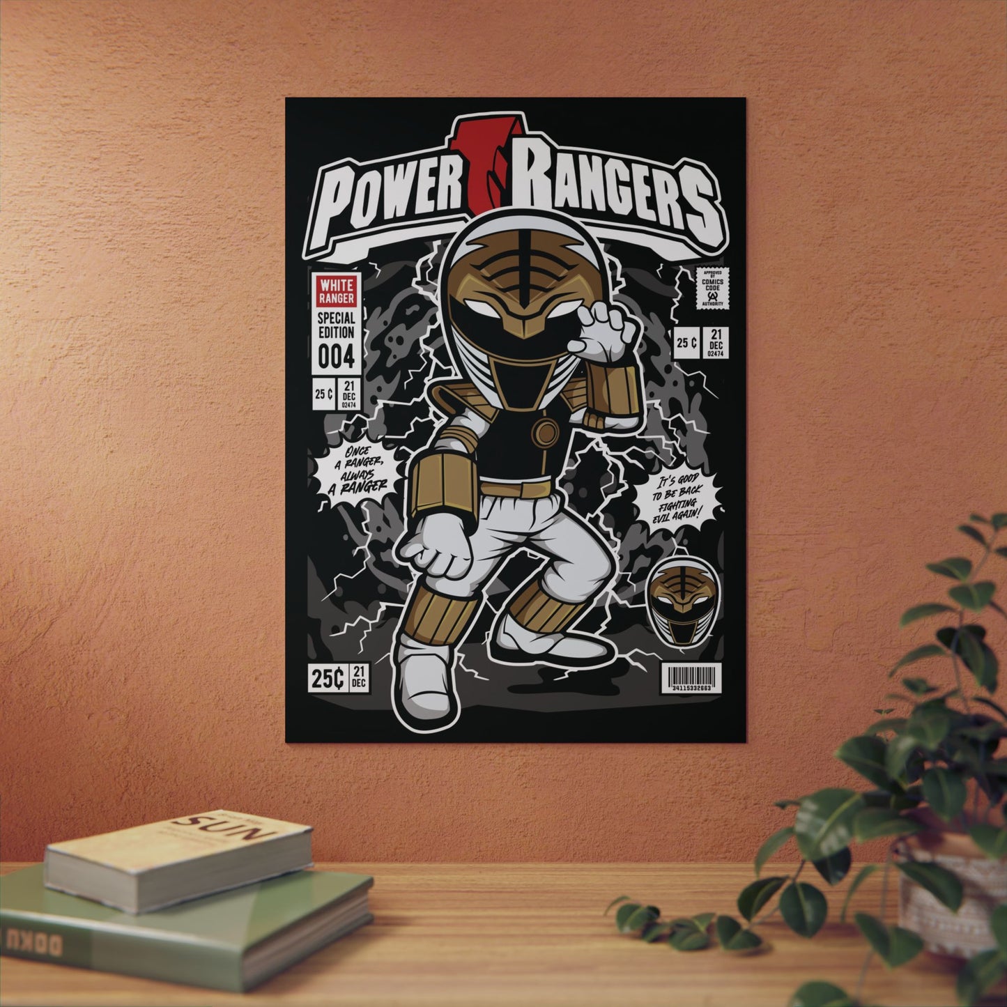 White Ranger Metal Poster