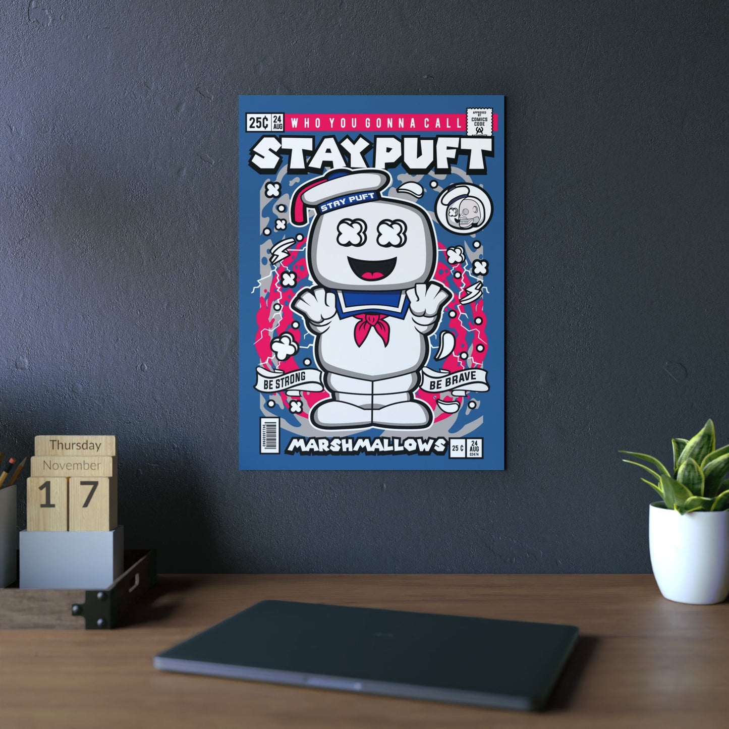 Marshmellow Man Metal Poster