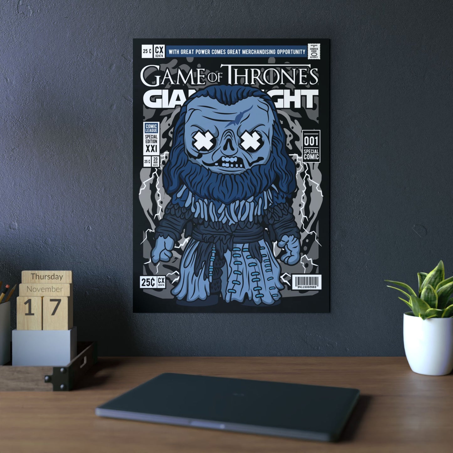 Giant White Metal Poster