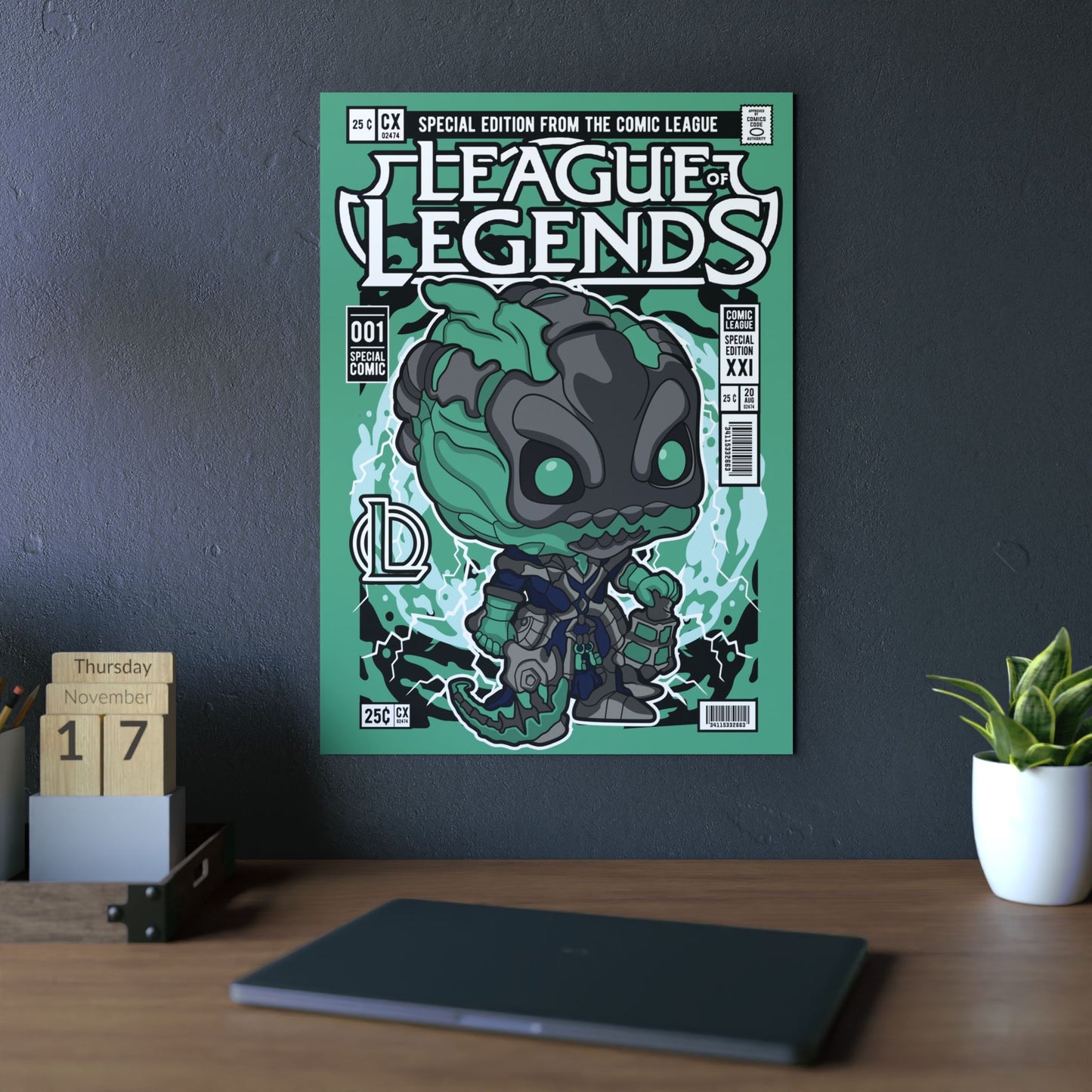 Thresh Metal Poster