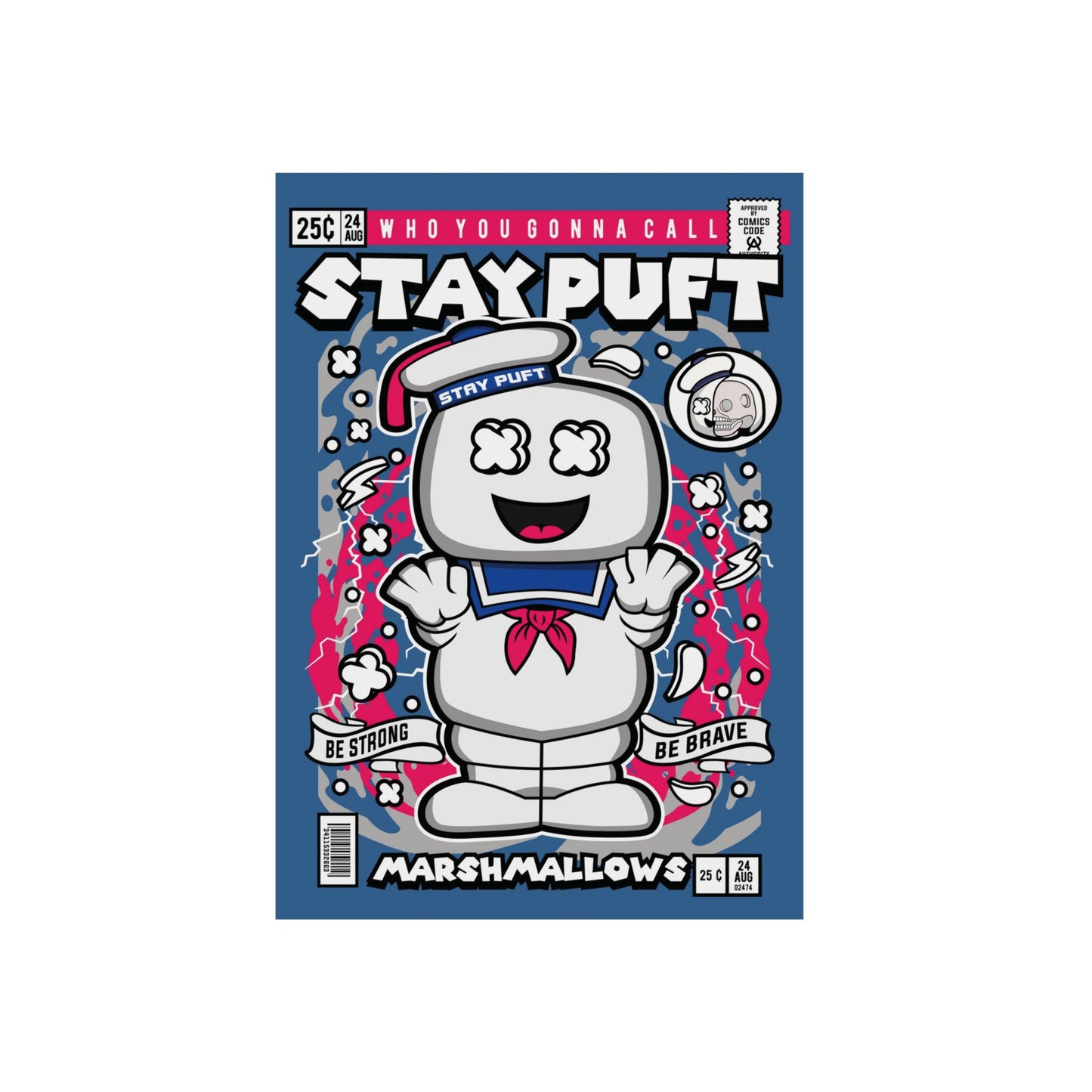 Marshmellow Man Metal Poster