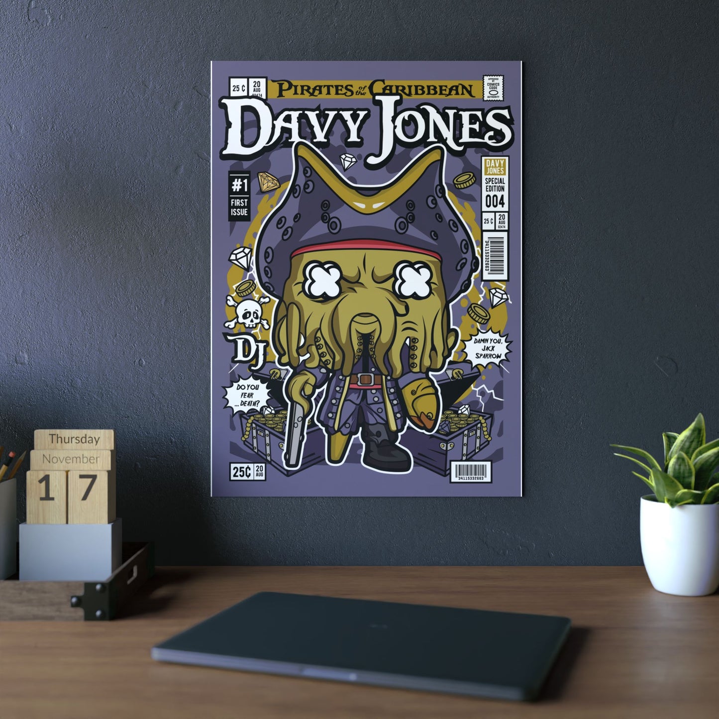 Davy Jones Metal Poster