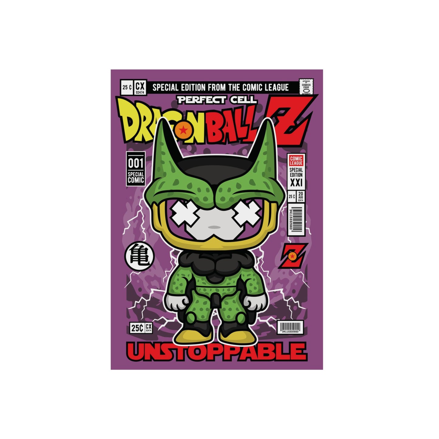 Perfect Cell Metal Poster