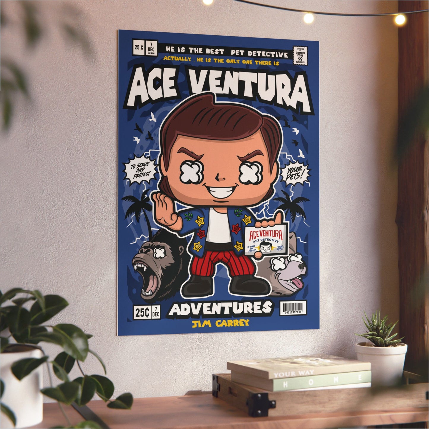 Ace Ventura Metal Poster