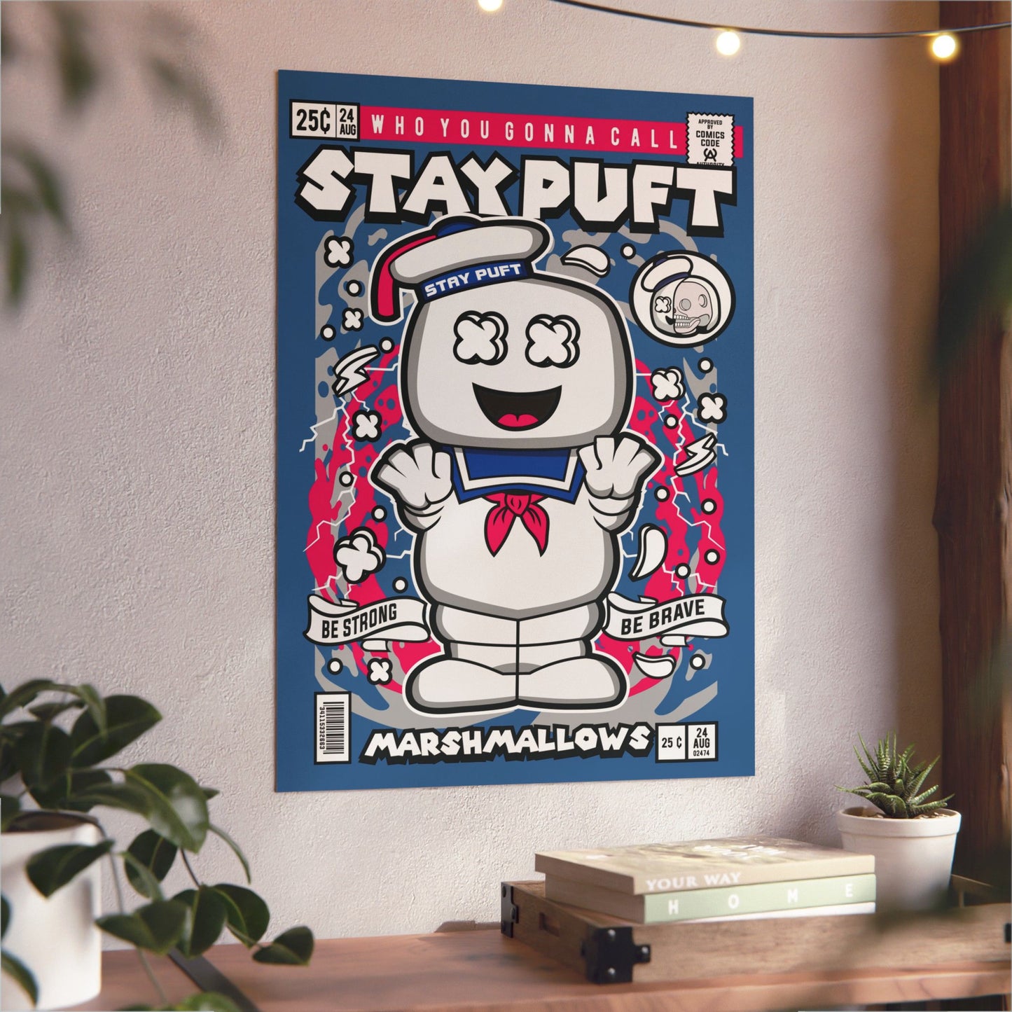 Marshmellow Man Metal Poster