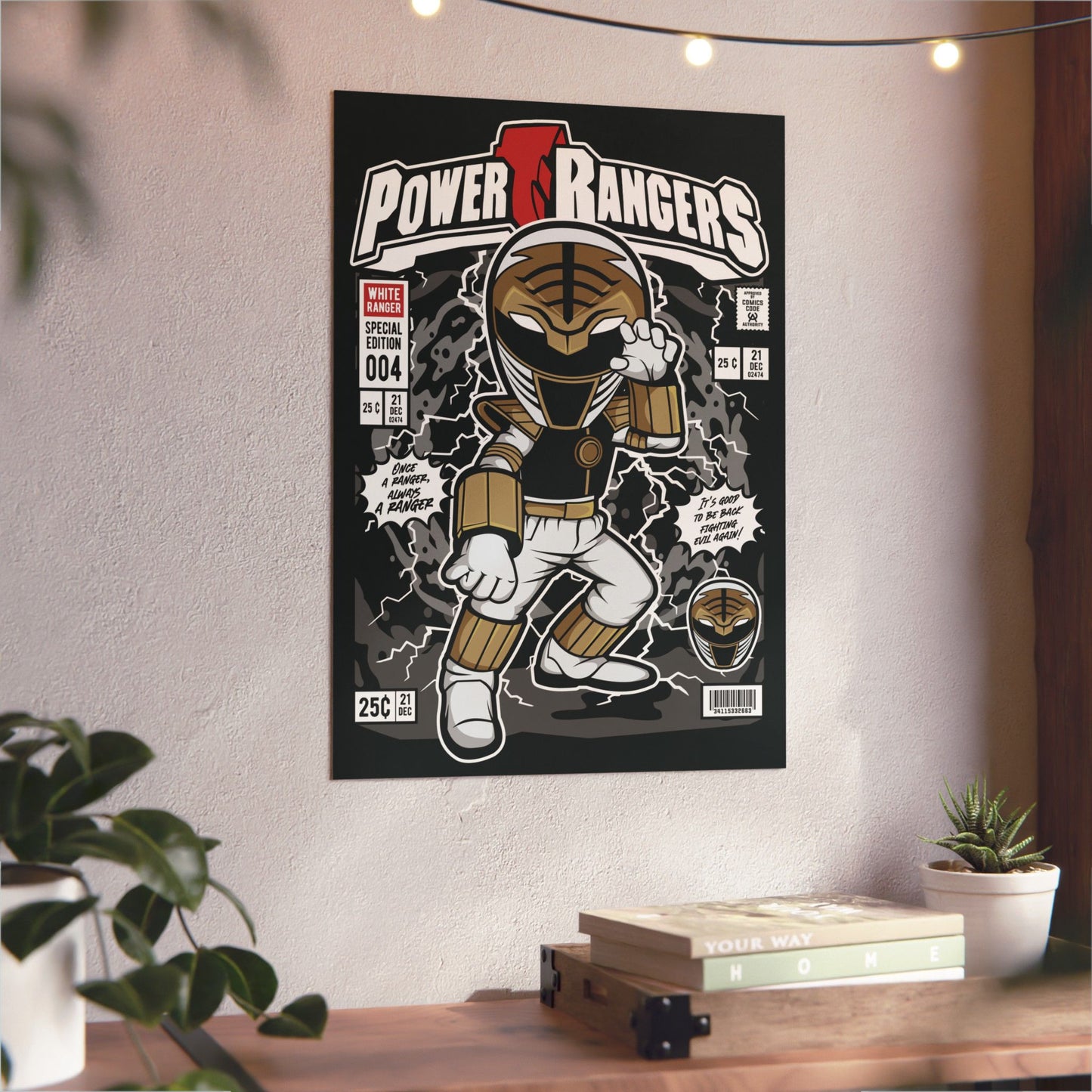 White Ranger Metal Poster