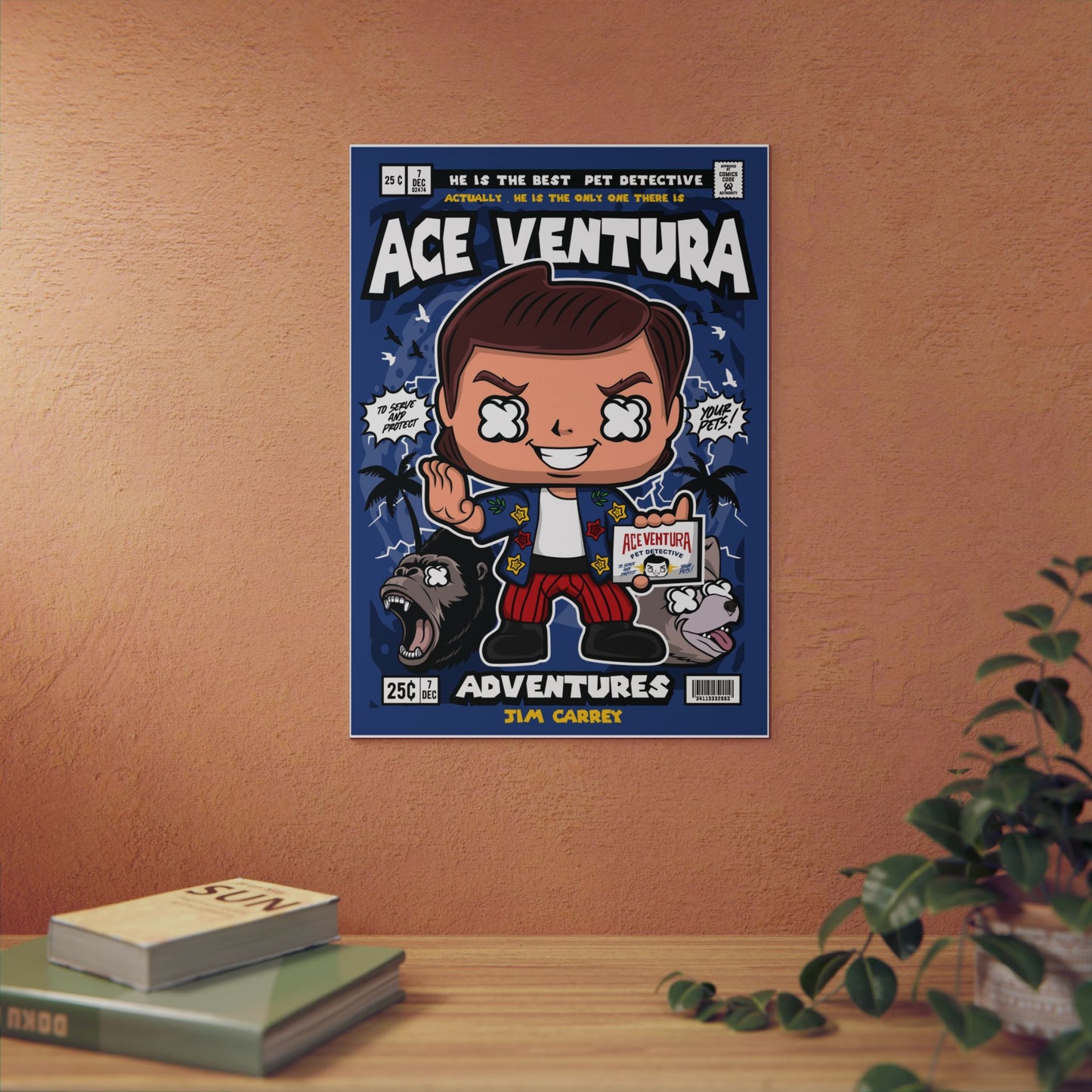 Ace Ventura Metal Poster