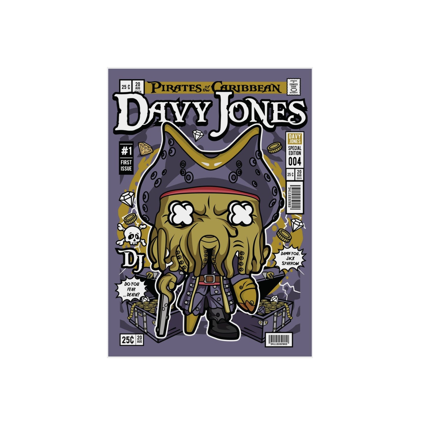 Davy Jones Metal Poster