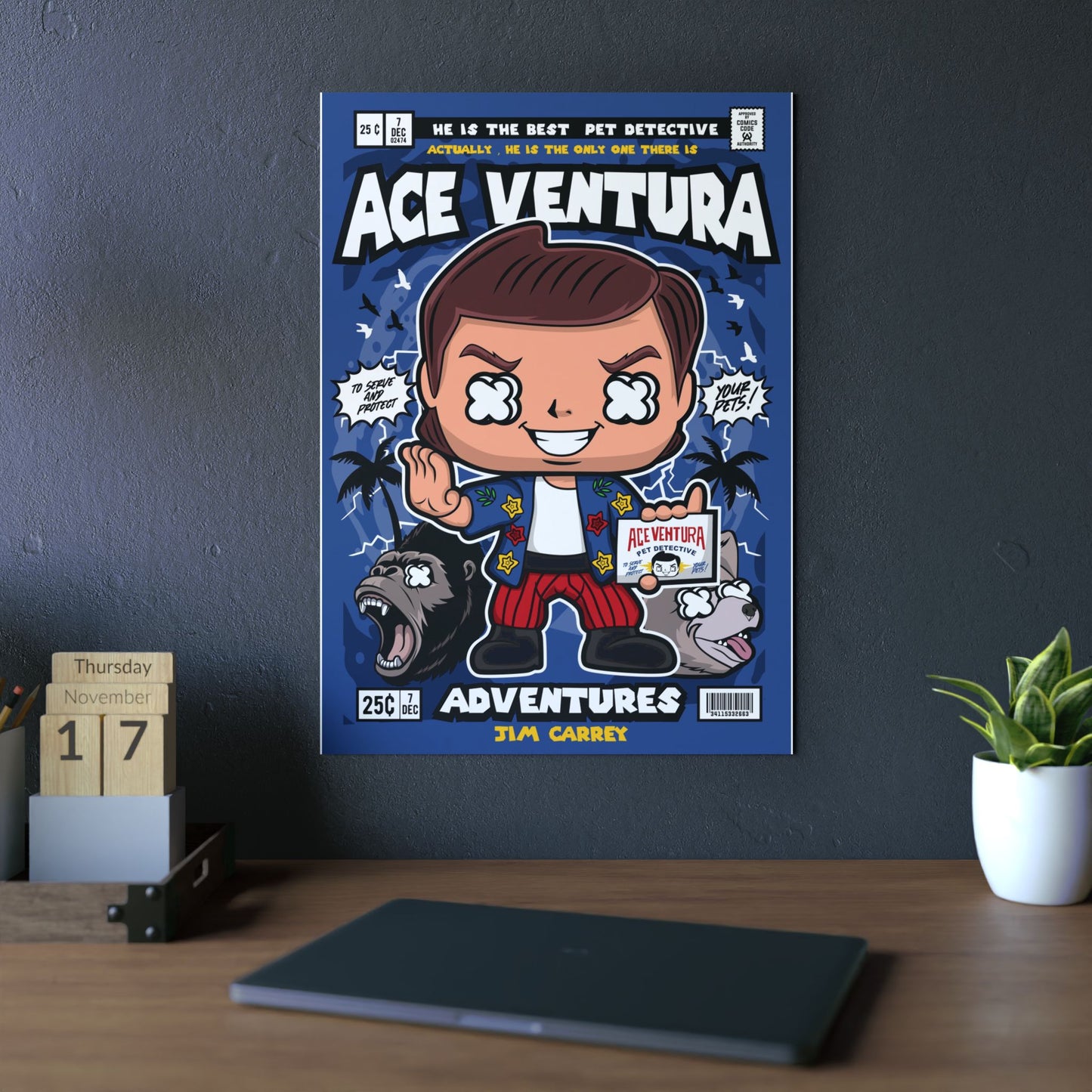 Ace Ventura Metal Poster