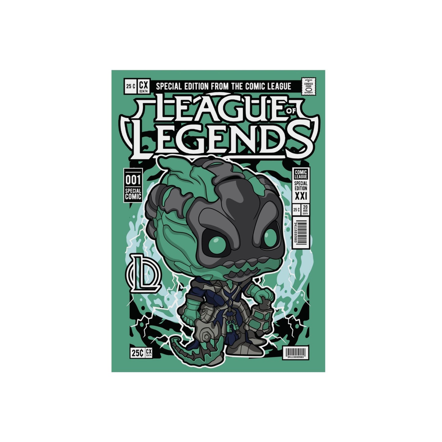 Thresh Metal Poster