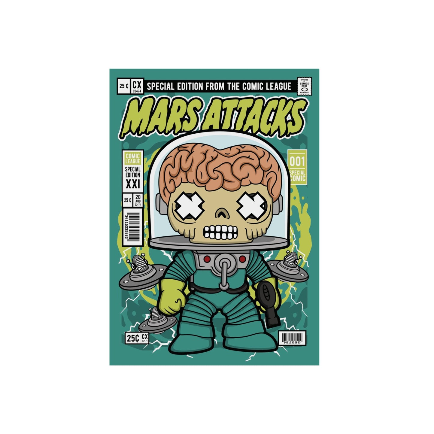 Mars Attack Metal Poster