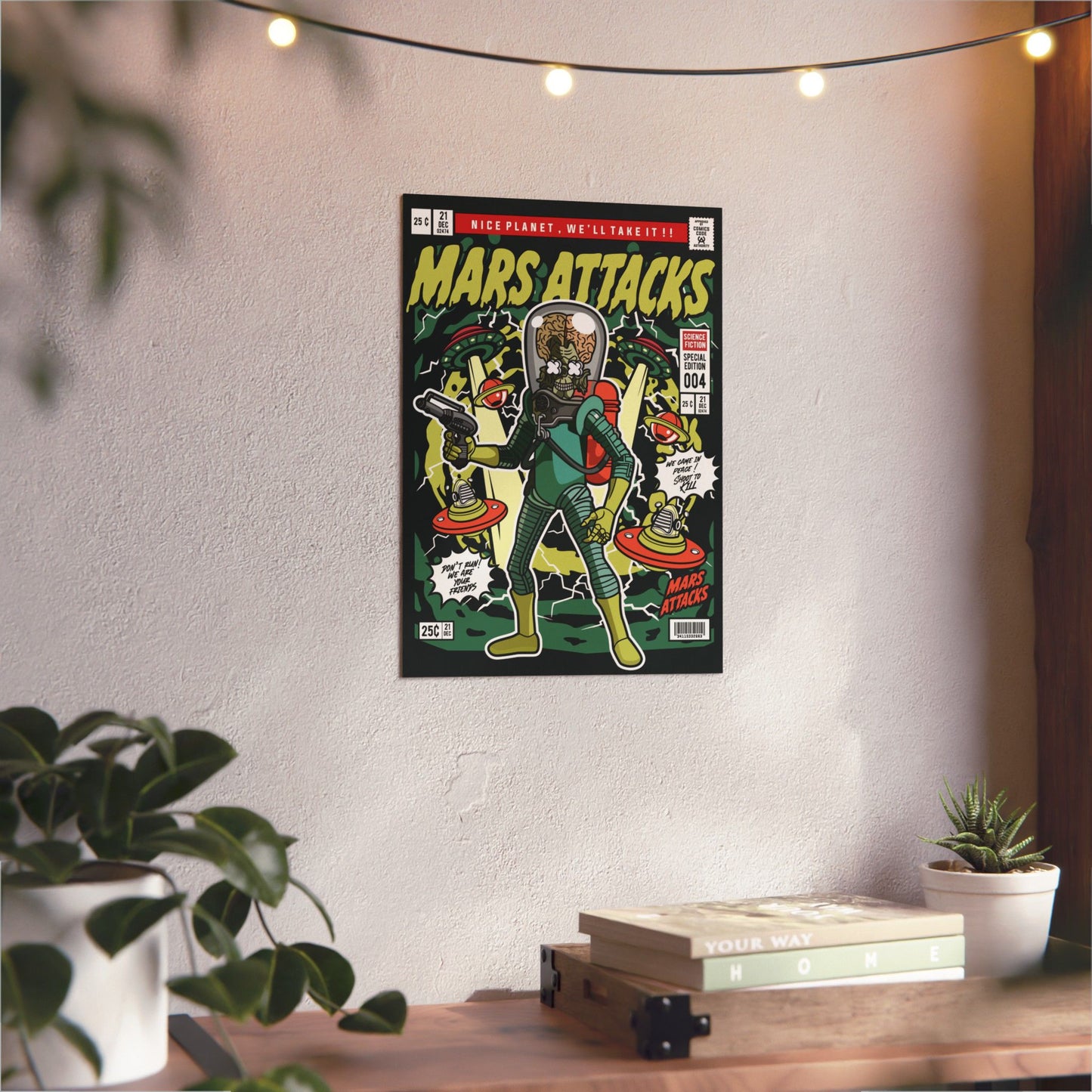 Mars Attack Comic Metal Poster