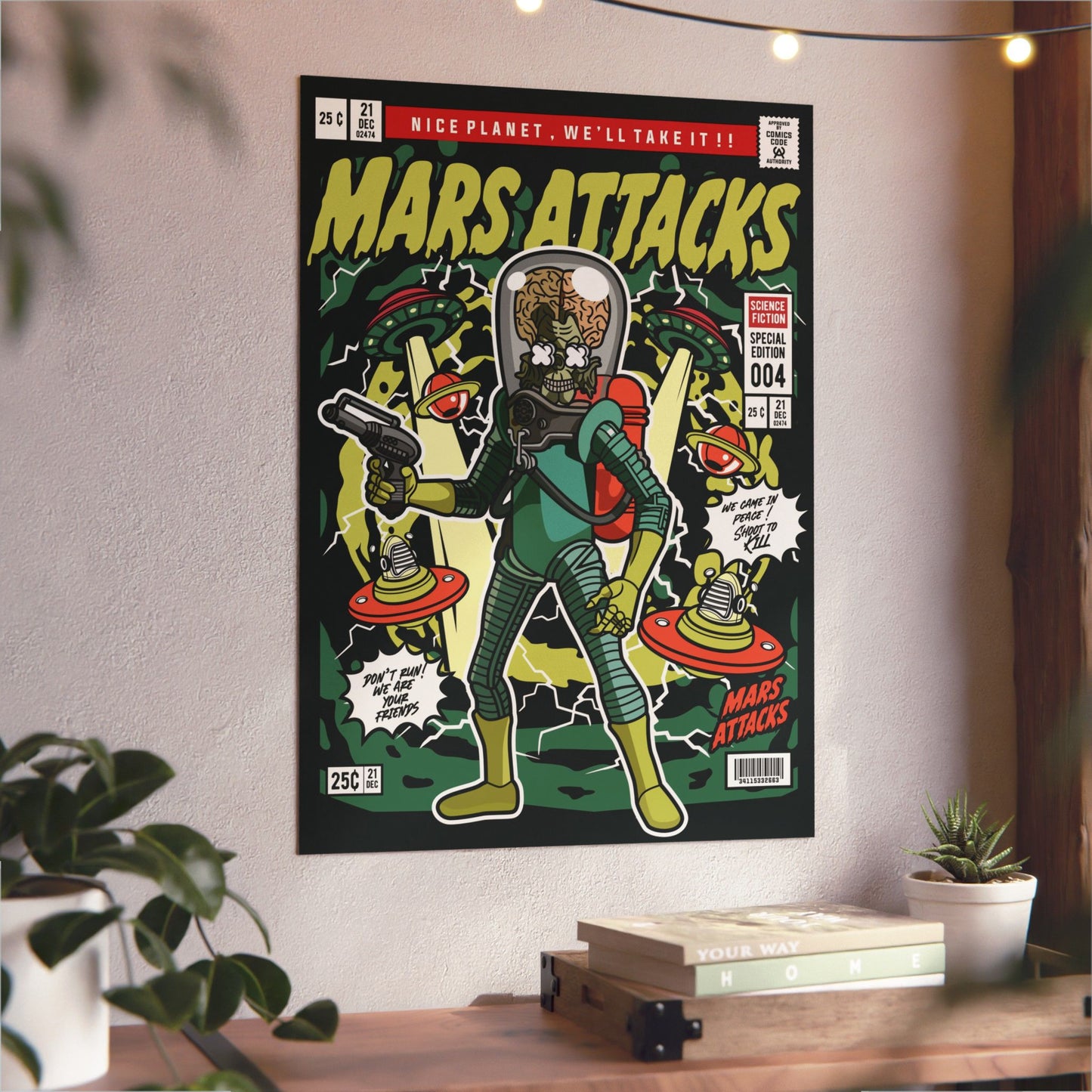 Mars Attack Comic Metal Poster