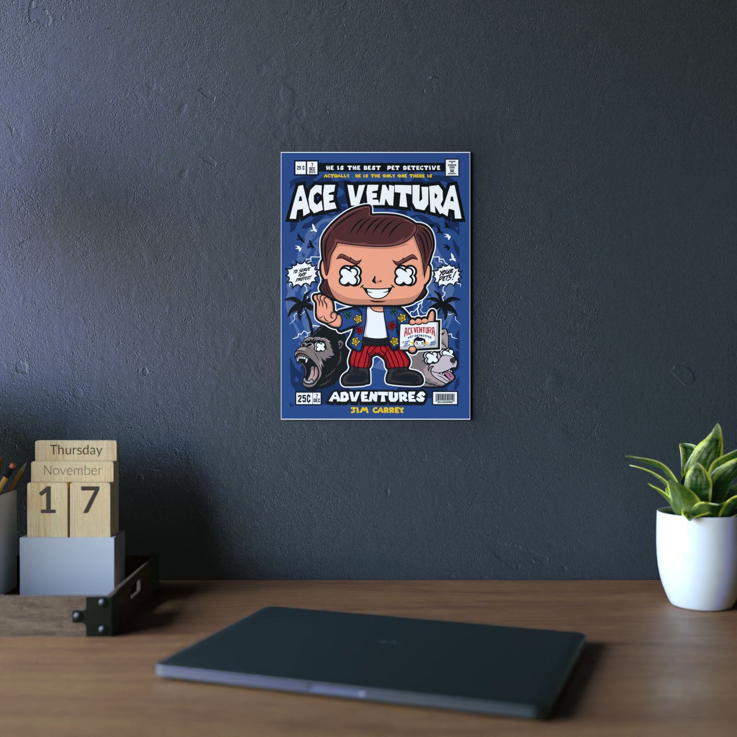 Ace Ventura Metal Poster