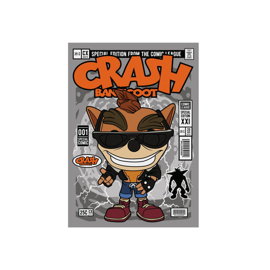 Biker Crash Metal Poster