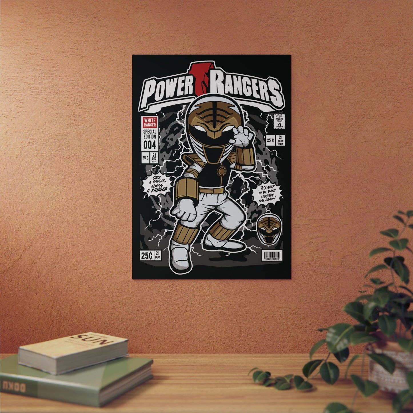 White Ranger Metal Poster
