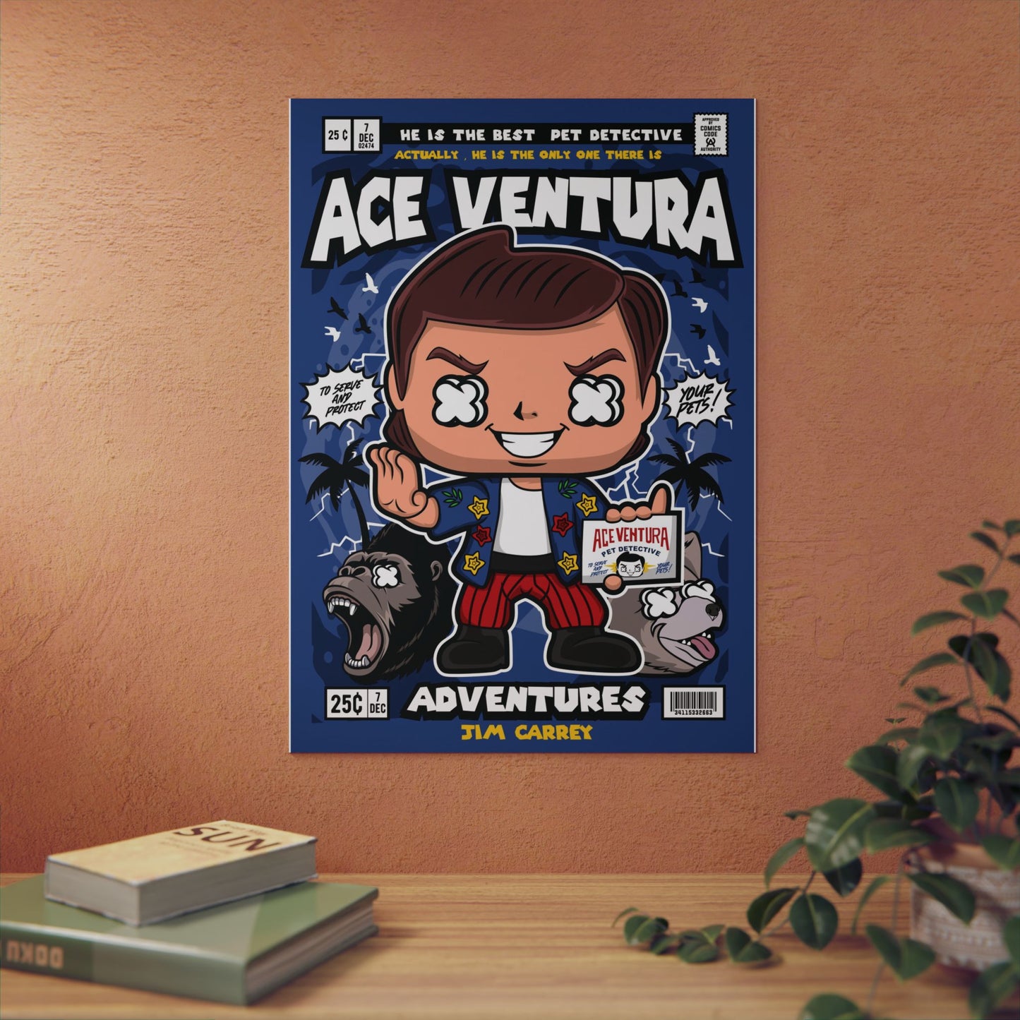 Ace Ventura Metal Poster