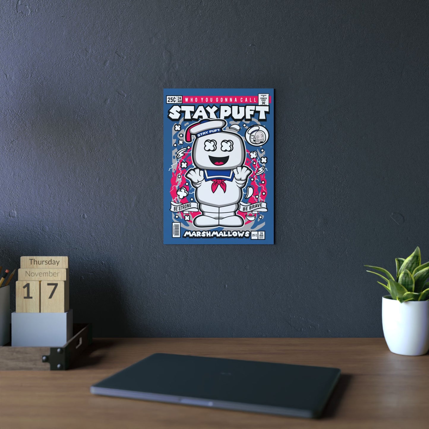 Marshmellow Man Metal Poster