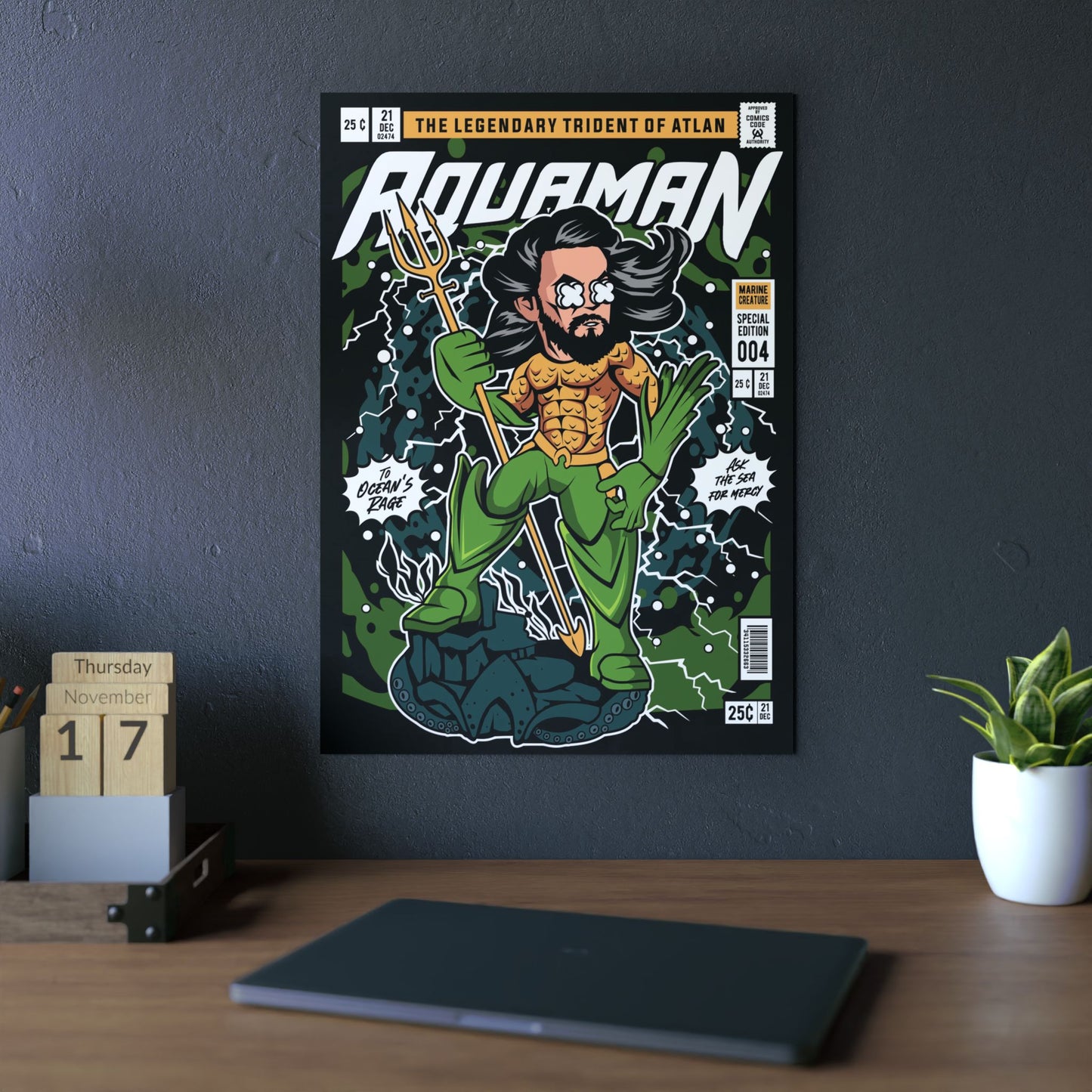 Aqua Man Metal Poster