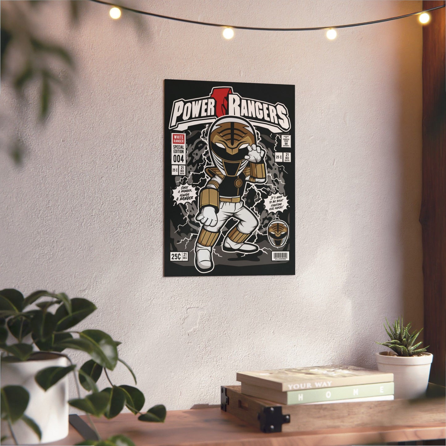 White Ranger Metal Poster
