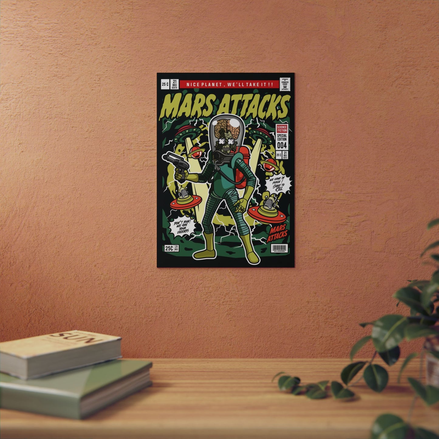 Mars Attack Comic Metal Poster