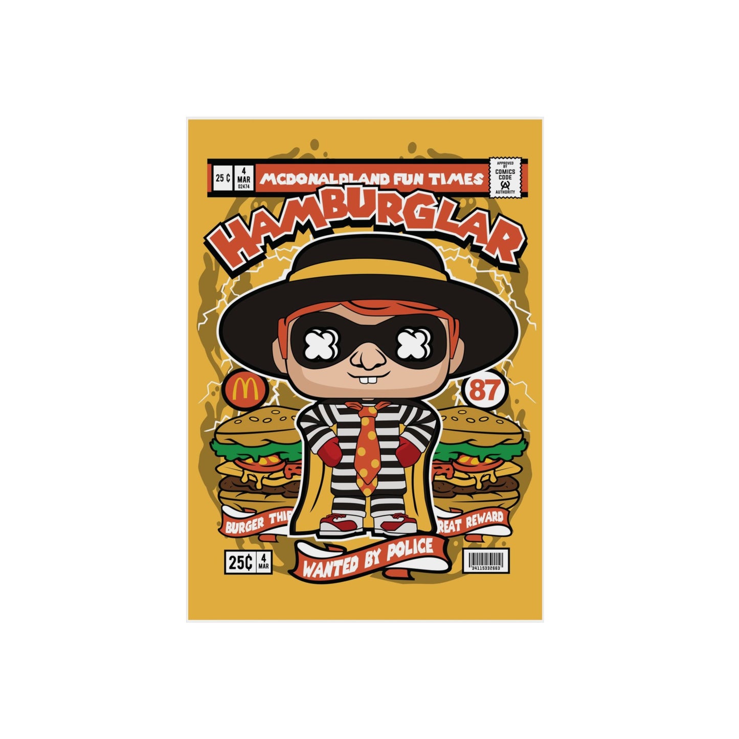 Hamburglar Metal Poster