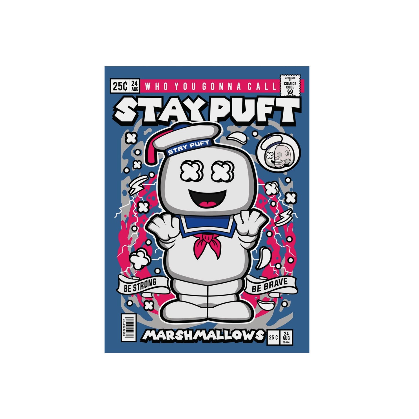 Marshmellow Man Metal Poster