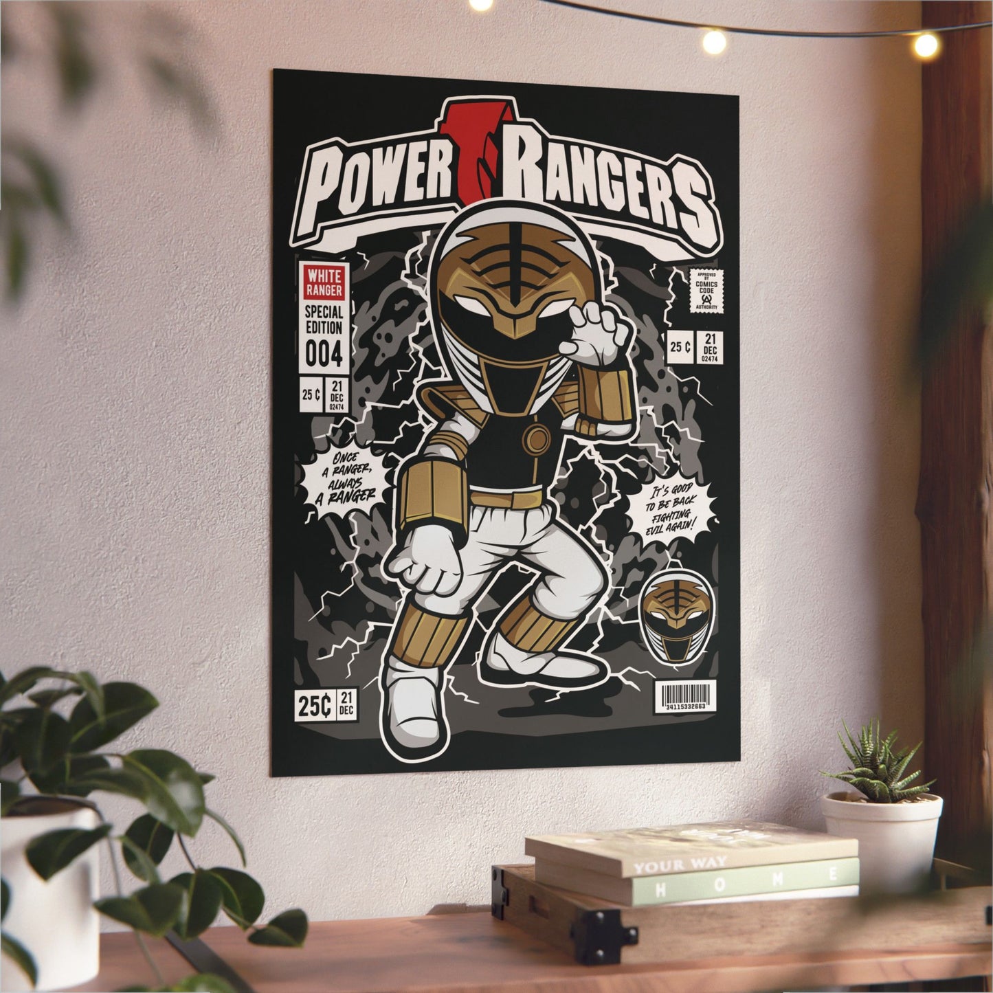 White Ranger Metal Poster