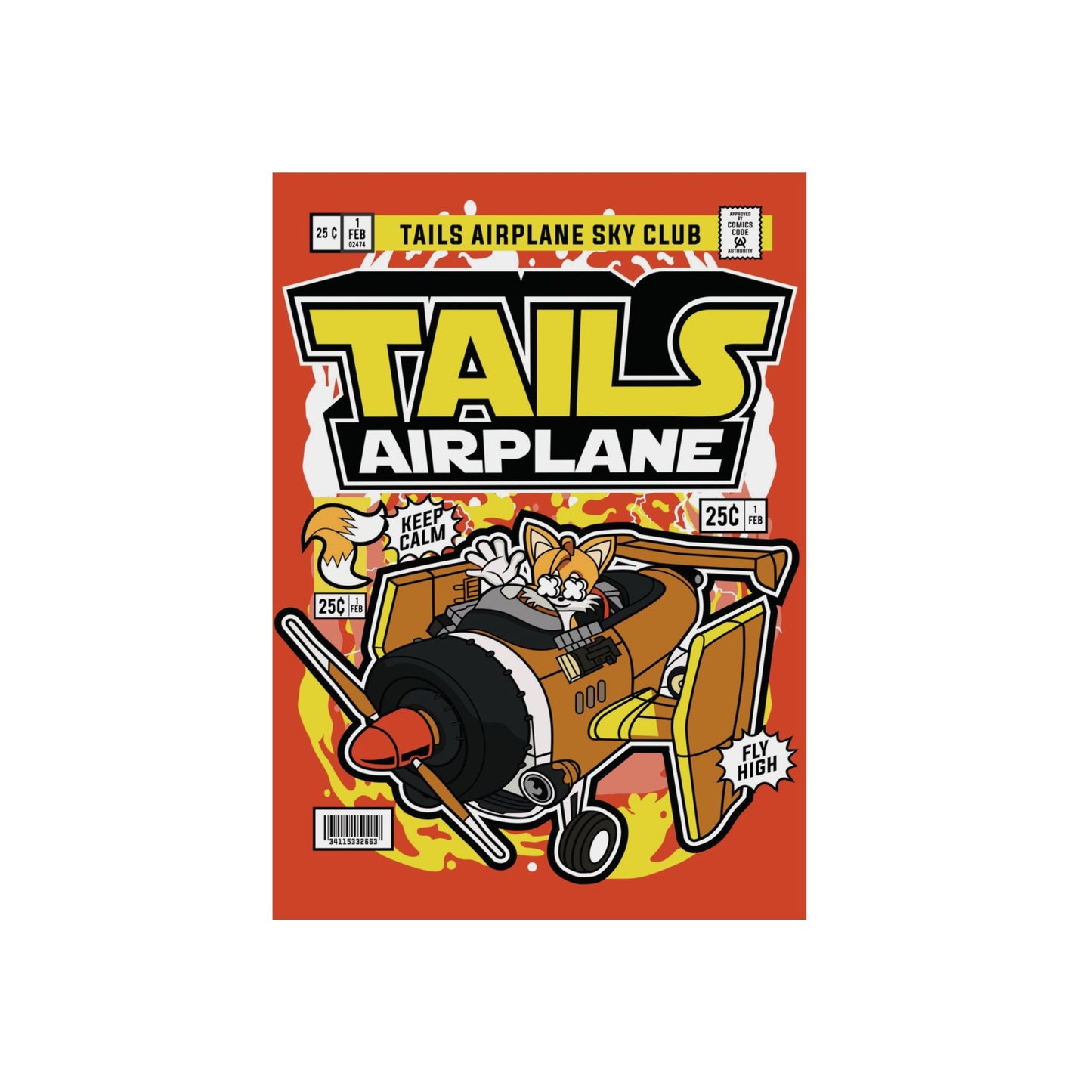 Tails Airplane Metal Poster