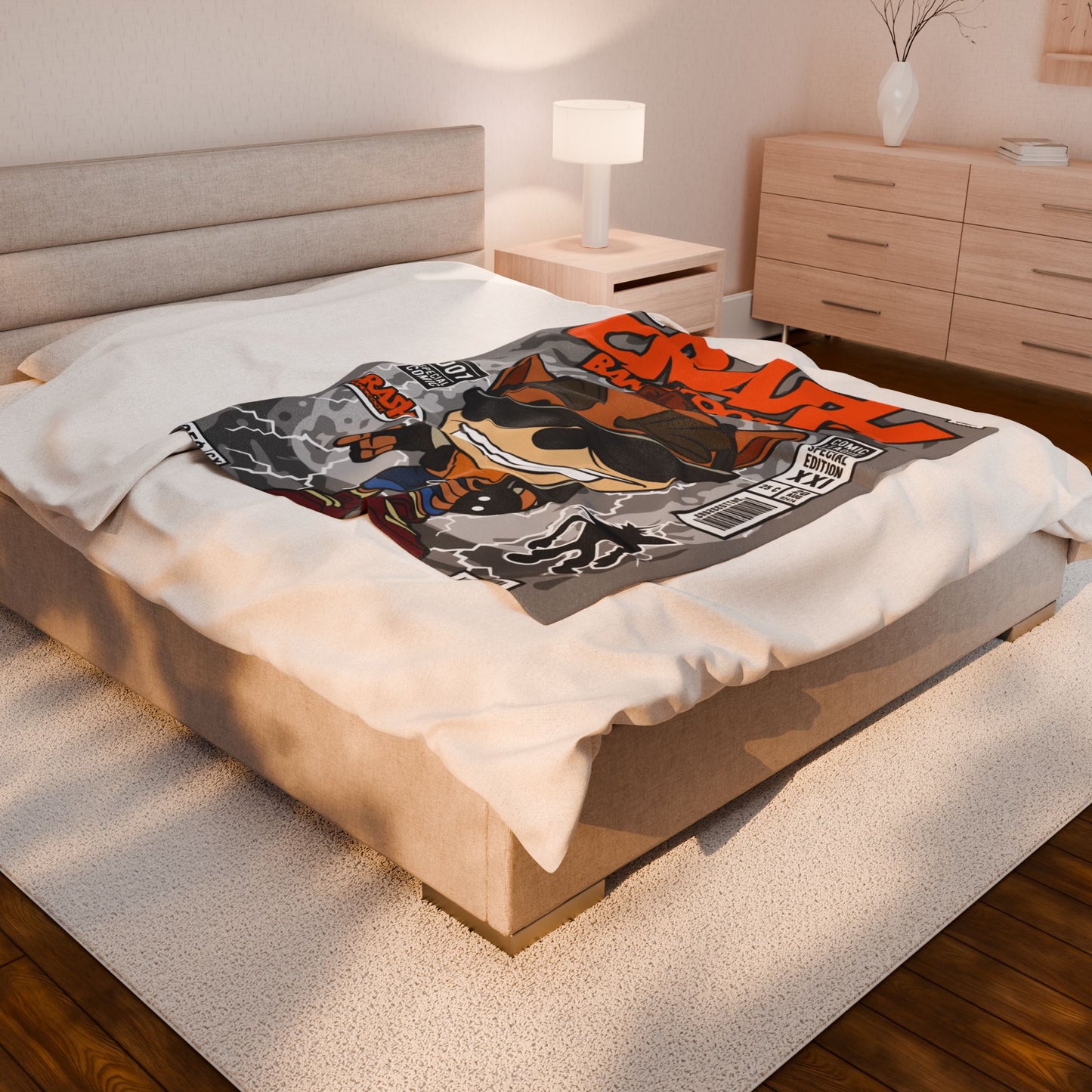 Biker Crash Plush Blanket