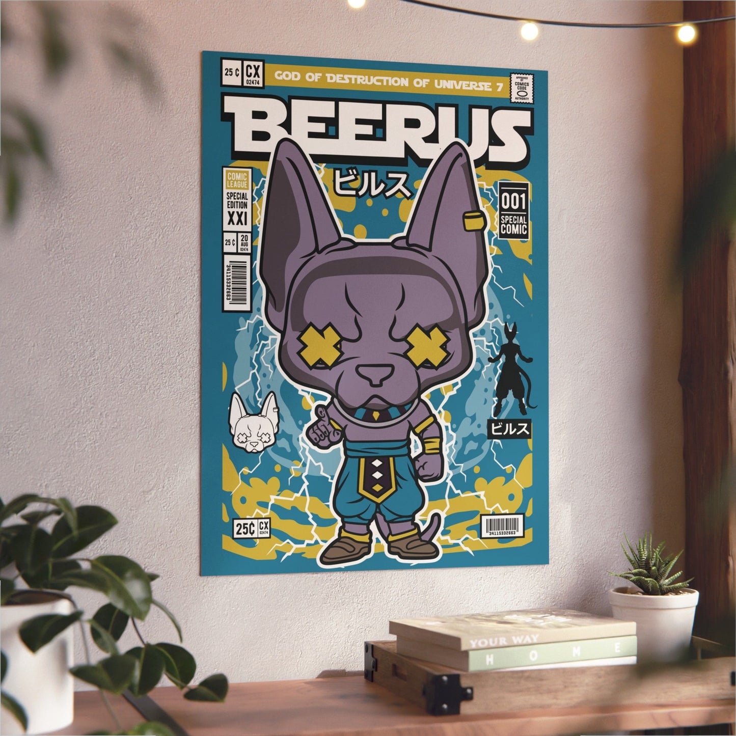 Beerus Metal Poster
