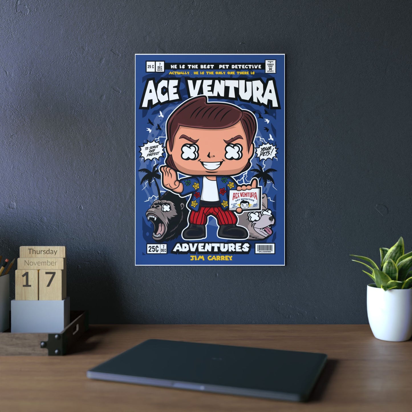 Ace Ventura Metal Poster