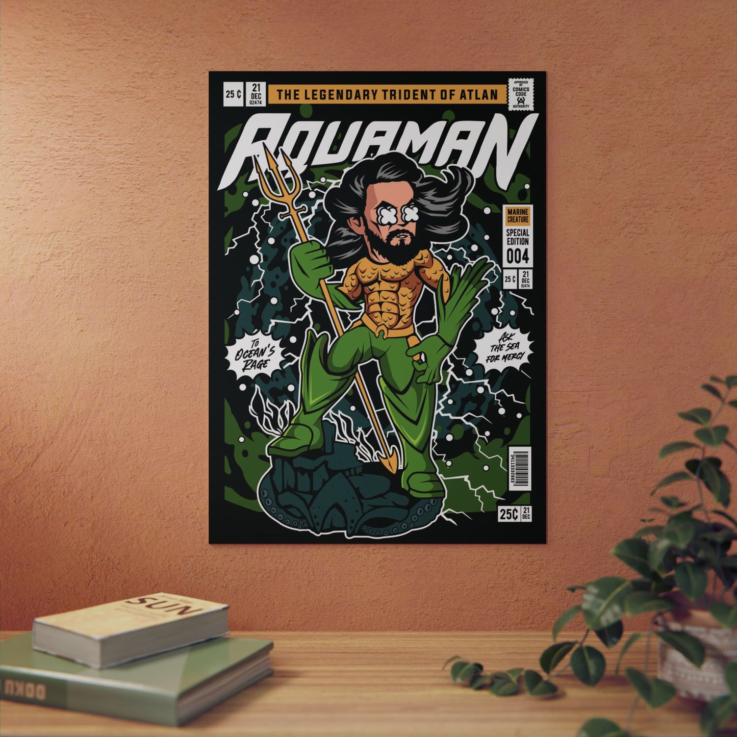 Aqua Man Metal Poster