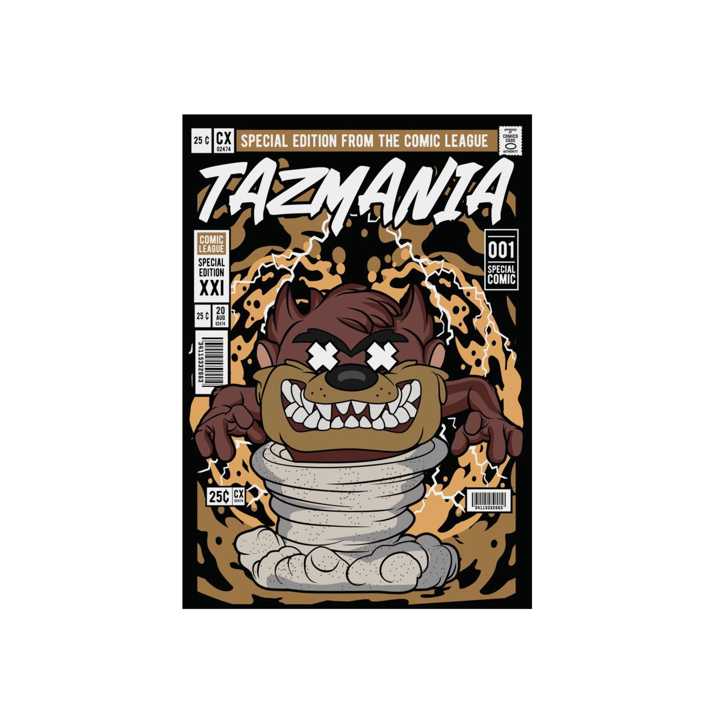 Taz Metal Poster