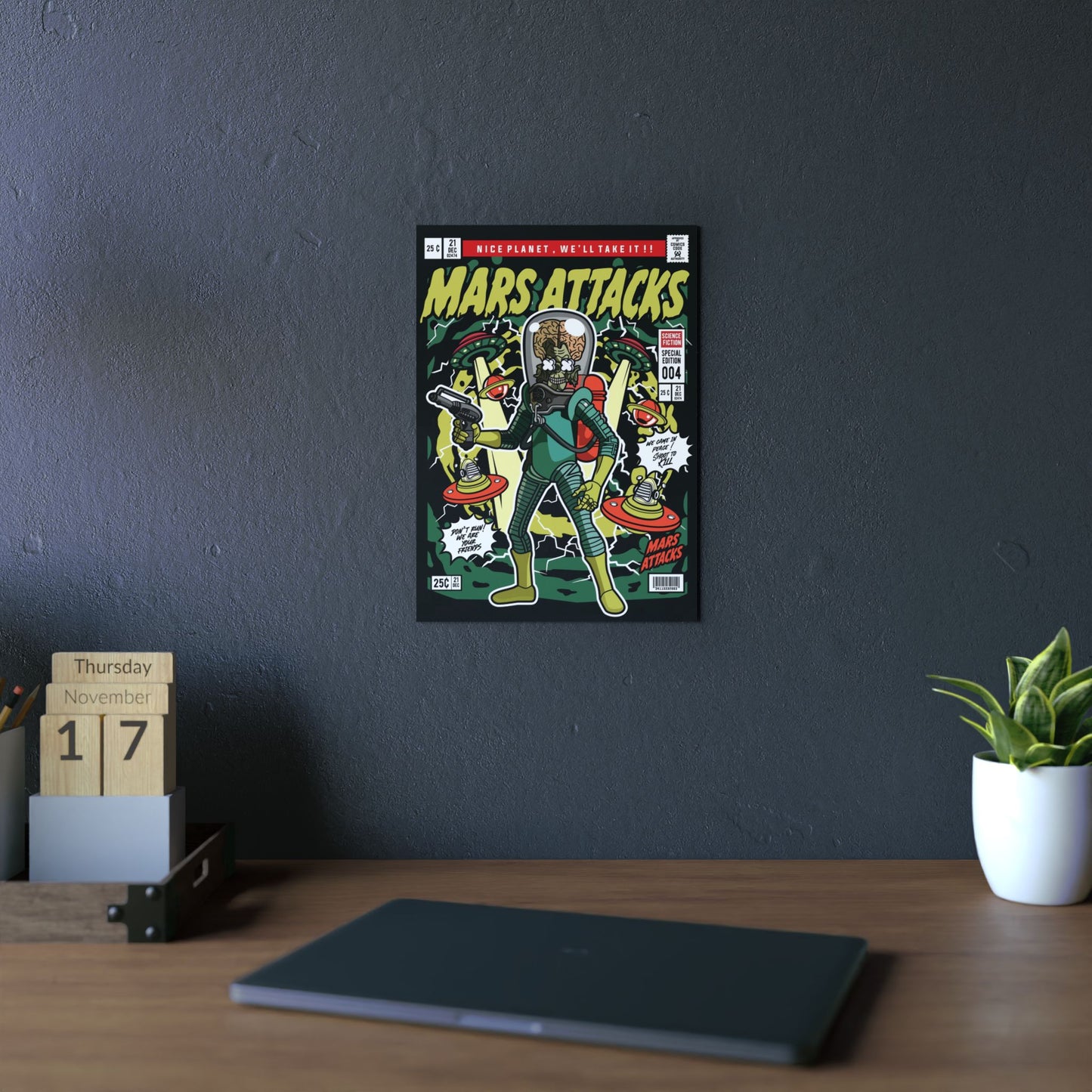 Mars Attack Comic Metal Poster