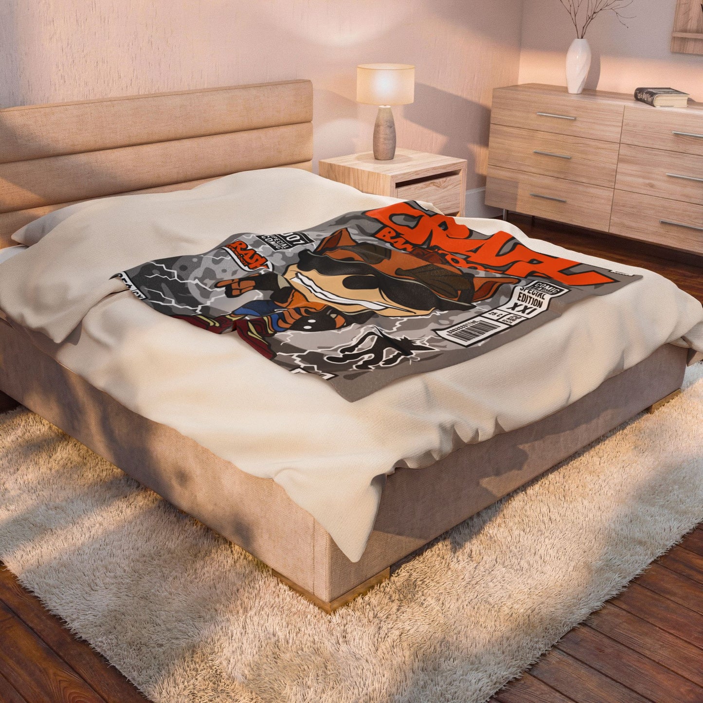 Biker Crash Plush Blanket