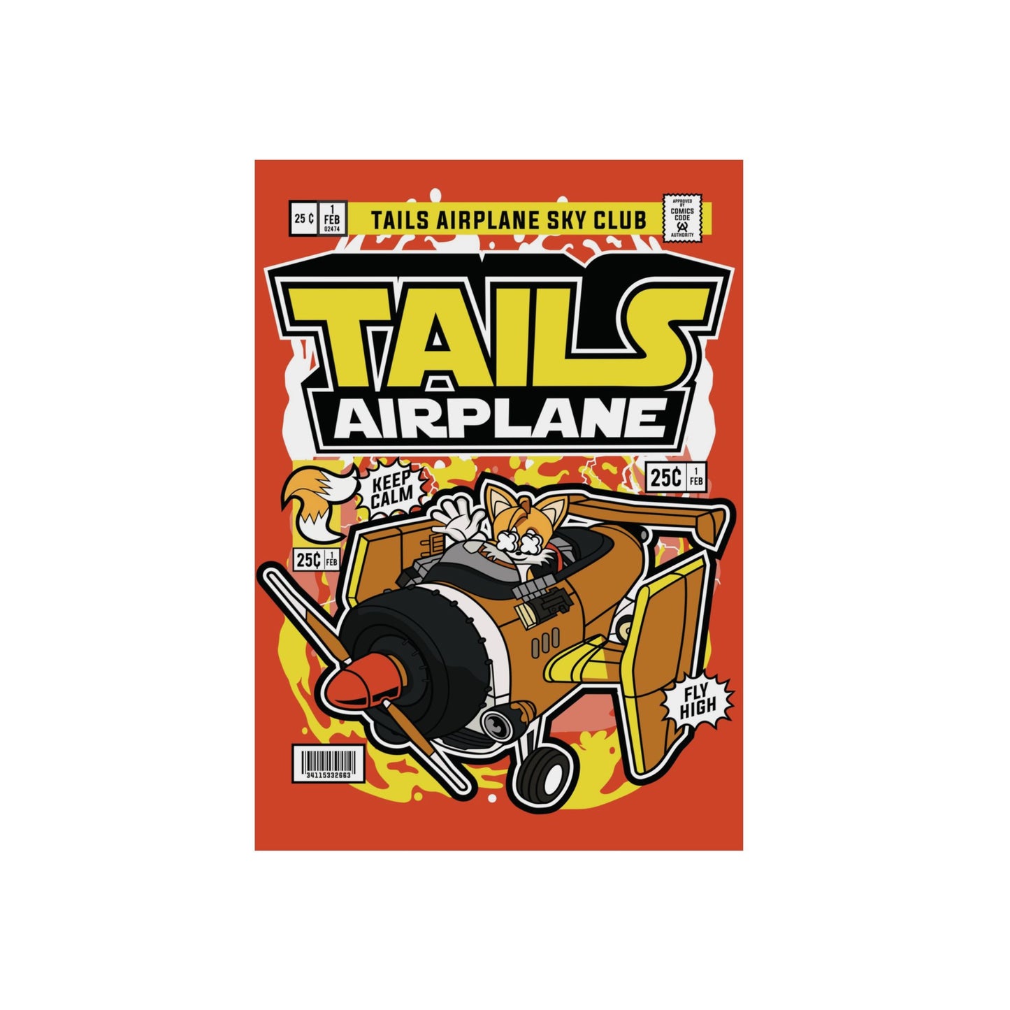 Tails Airplane Metal Poster