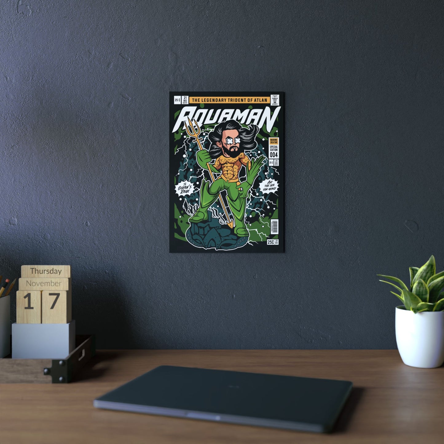Aqua Man Metal Poster