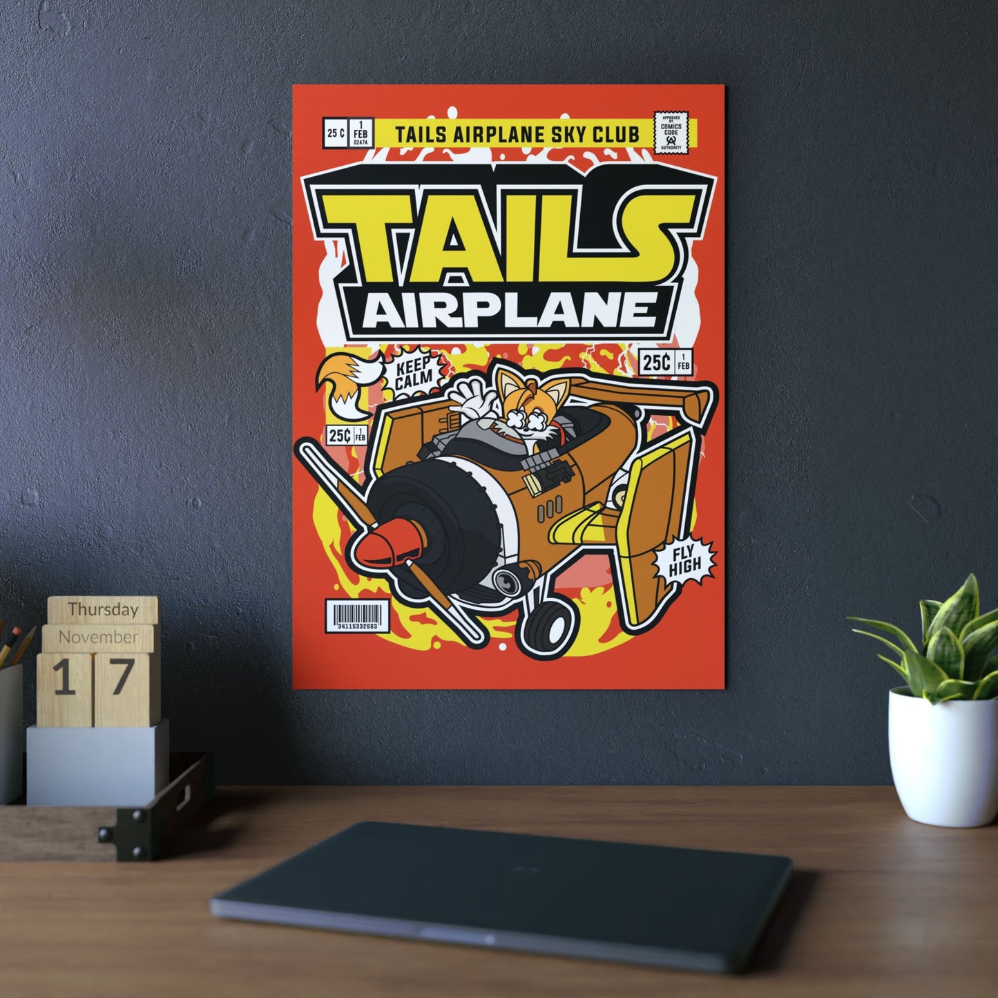 Tails Airplane Metal Poster
