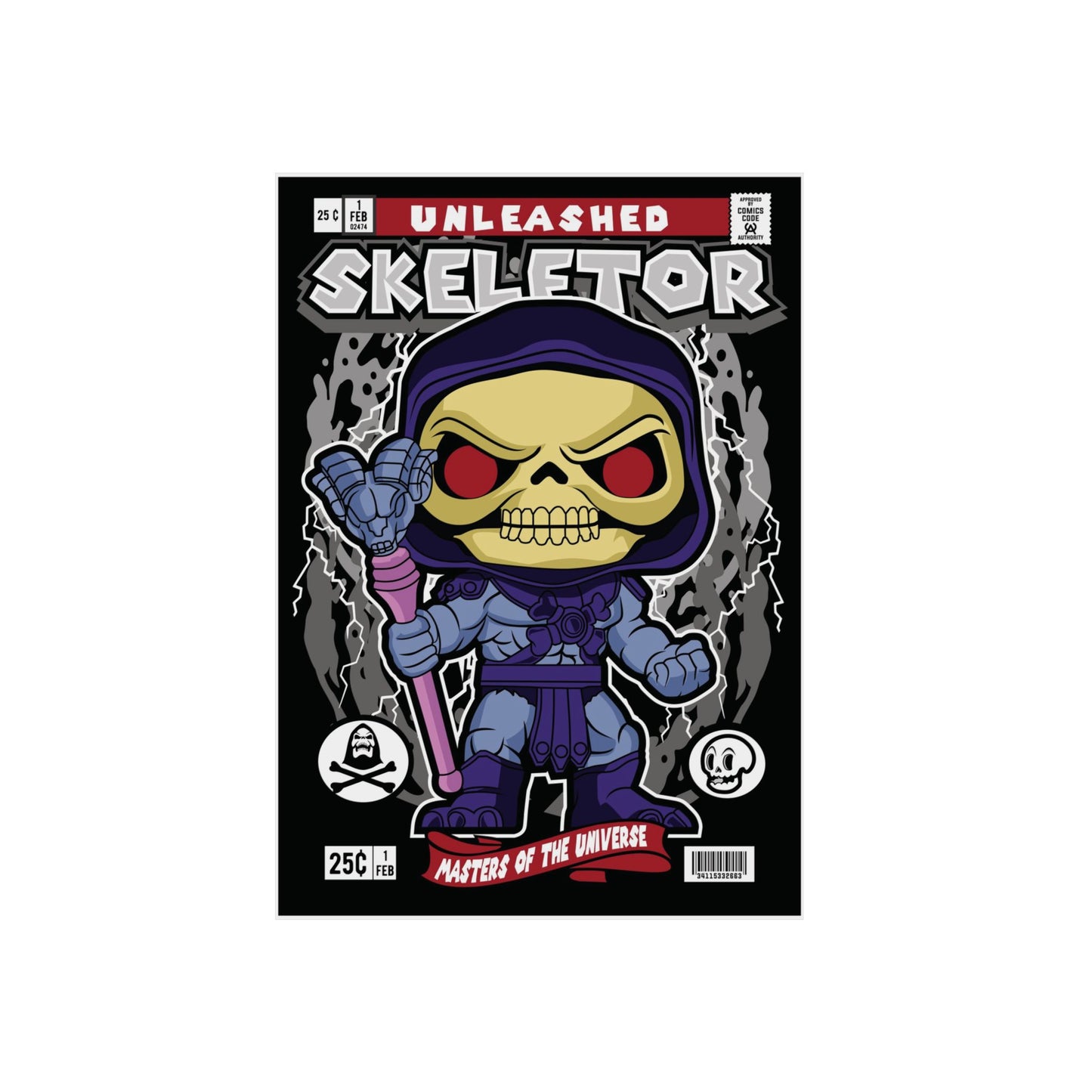 Skeletor Metal Poster