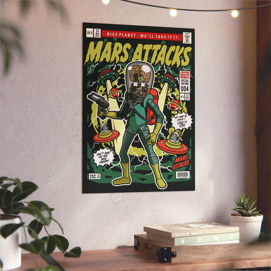 Mars Attack Comic Metal Poster
