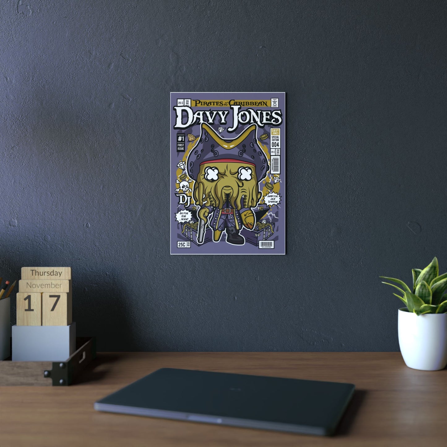 Davy Jones Metal Poster