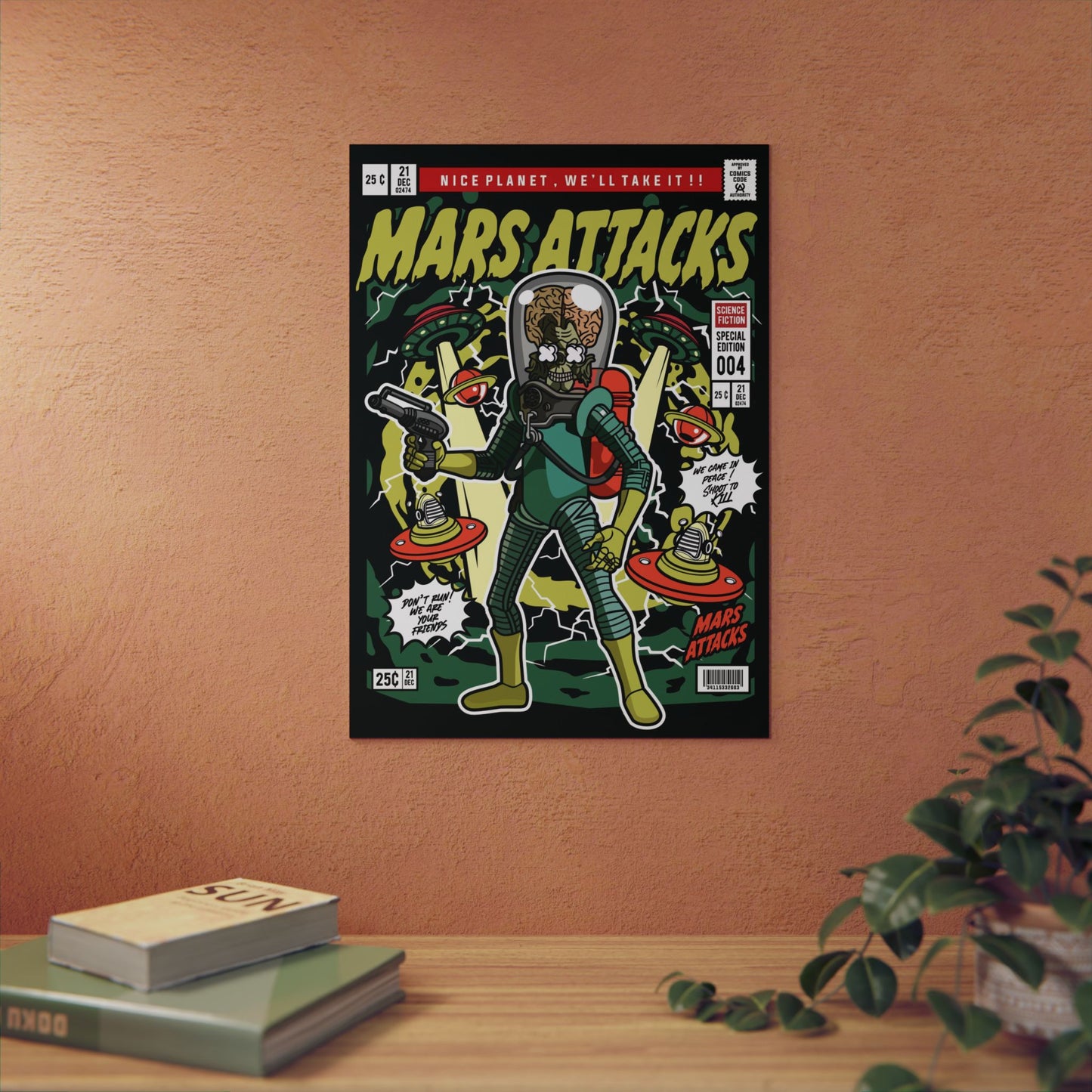 Mars Attack Comic Metal Poster