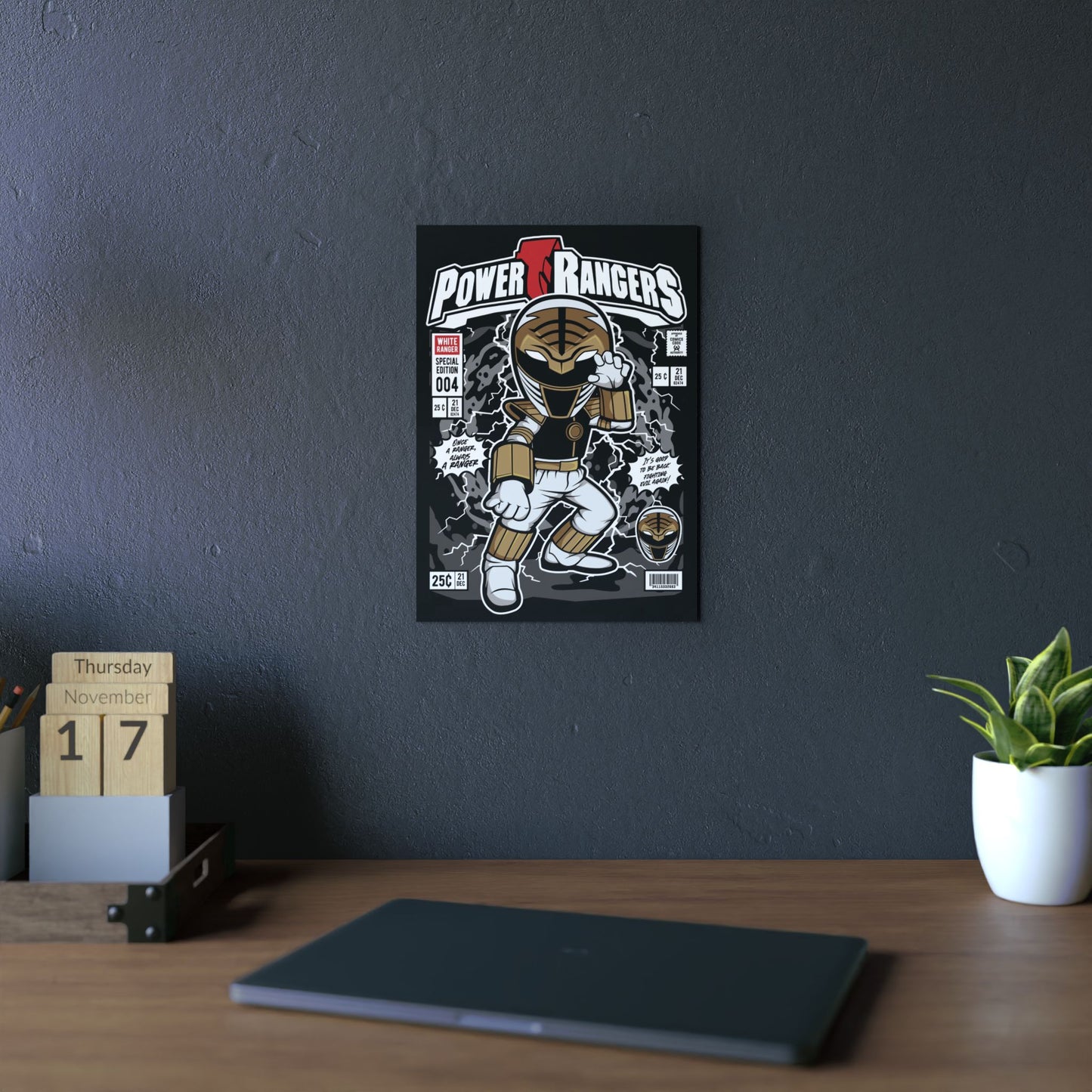 White Ranger Metal Poster