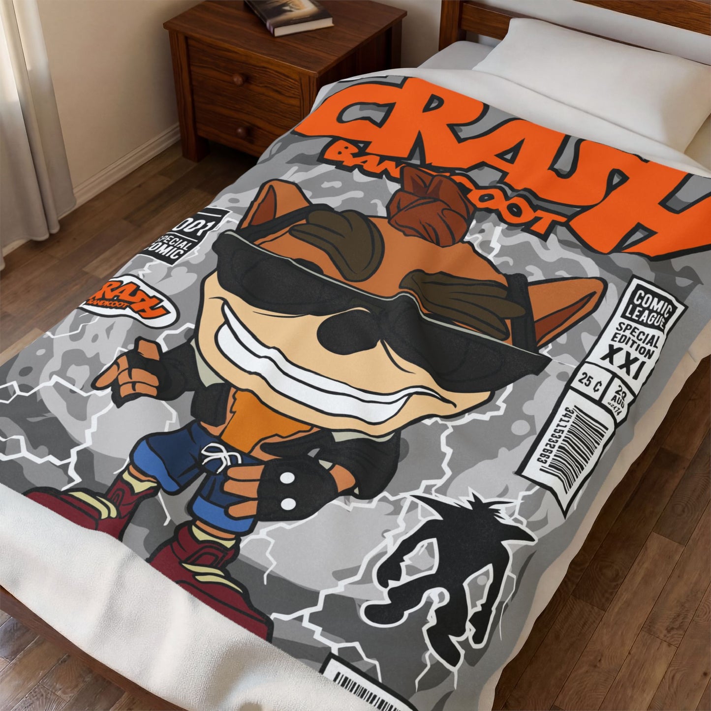 Biker Crash Plush Blanket