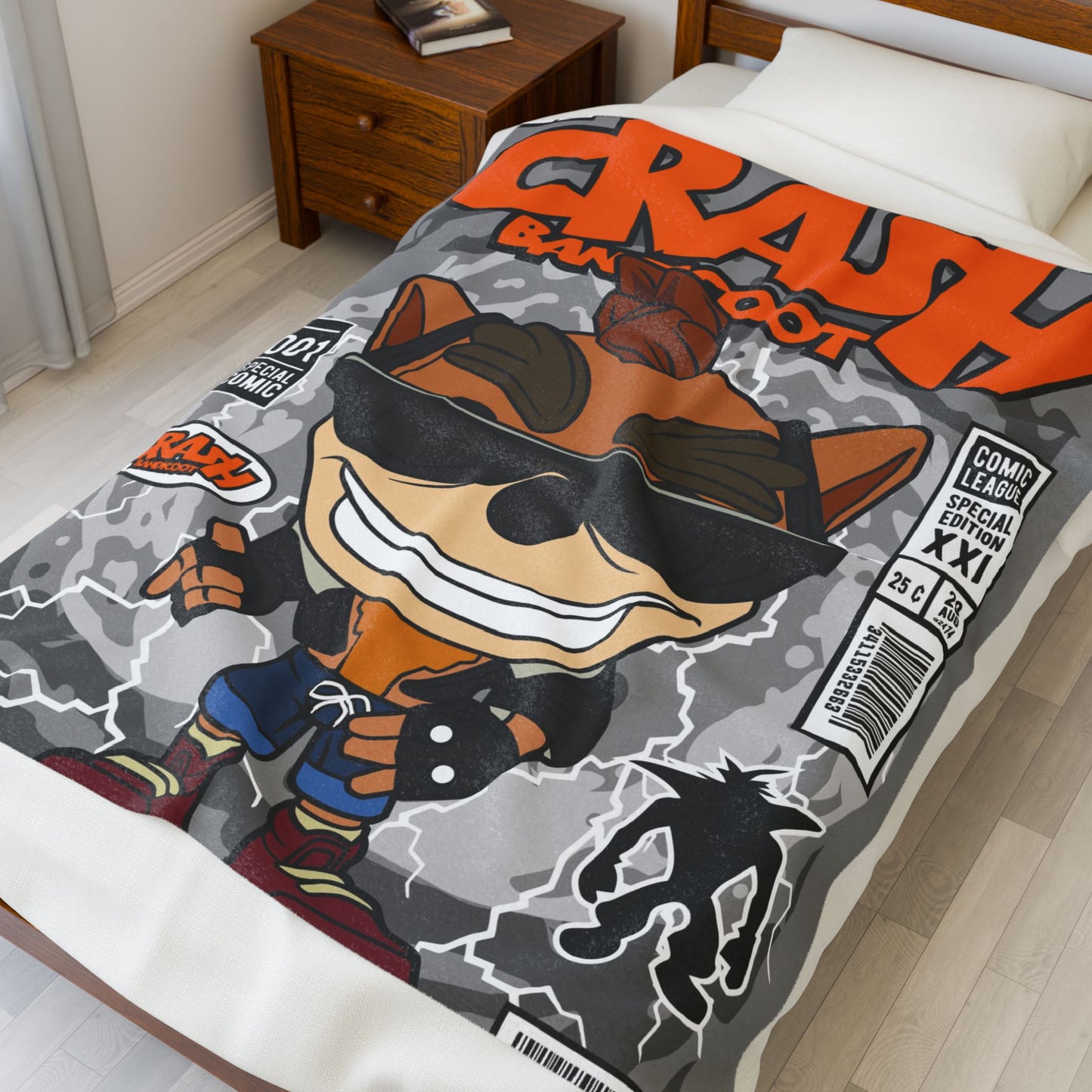 Biker Crash Plush Blanket