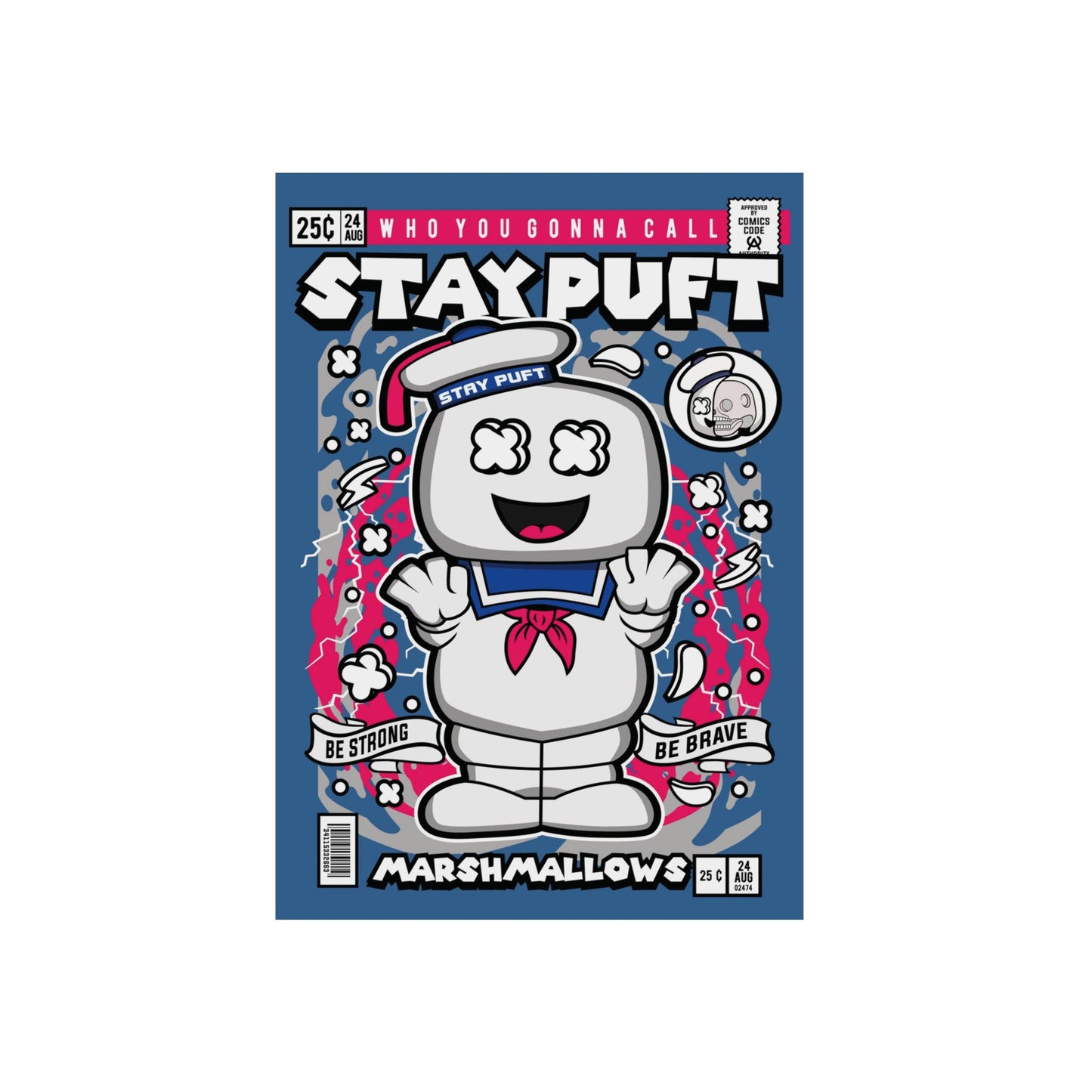 Marshmellow Man Metal Poster