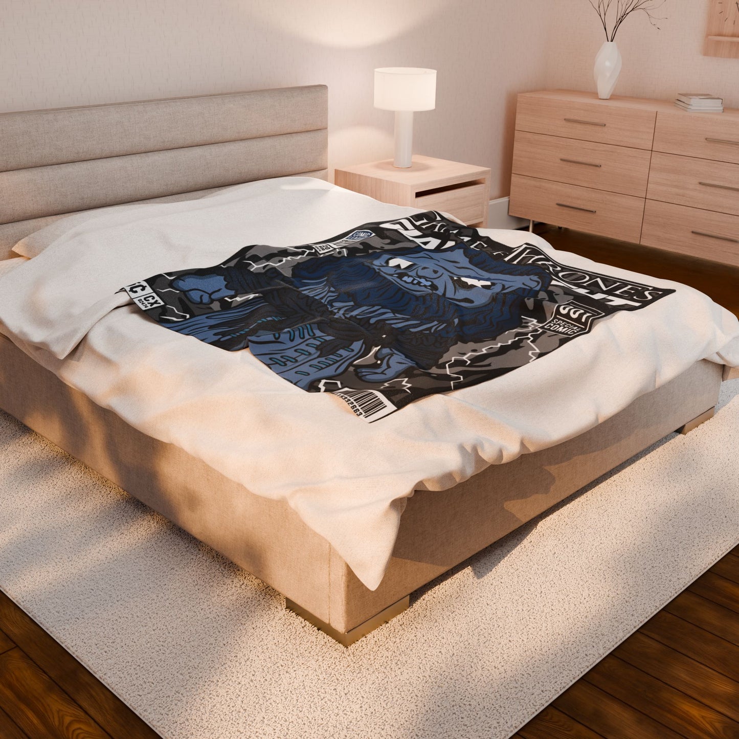 Giant White Plush Blanket
