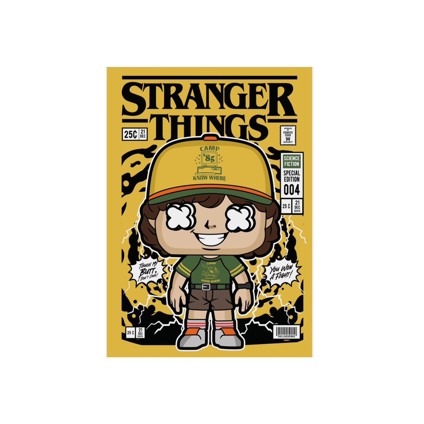 Dustin Stranger Things Metal Poster