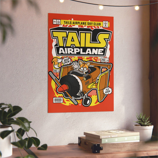 Tails Airplane Metal Poster